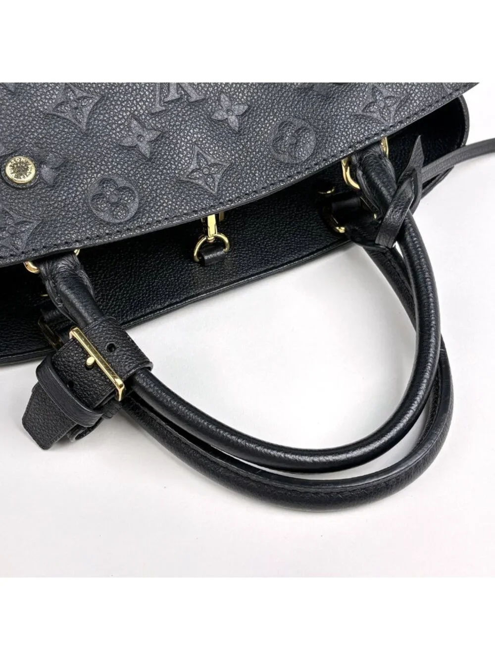 Louis Vuitton Montaigne MM 2-Way Handbag Monogram Empreinte Noir